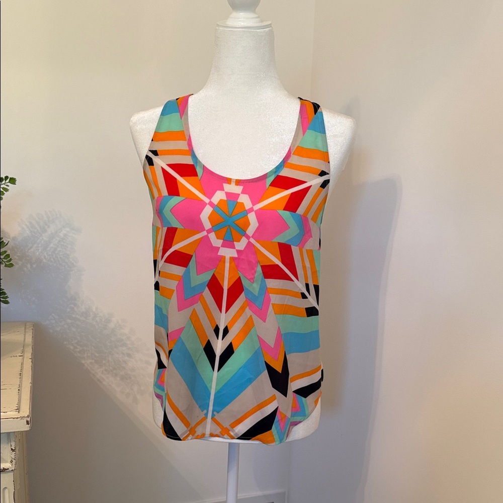 Mara Hoffman Pink Multi Geometric Tank Top